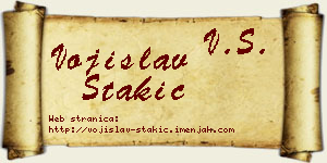 Vojislav Stakić vizit kartica